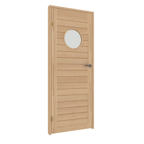 porte de sauna en bois