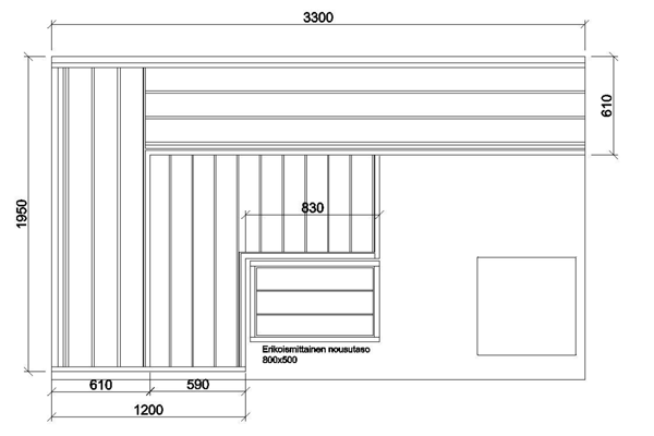 plan banquette sauna aulne thermique